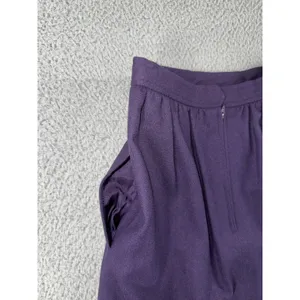 Evan-Picone Skirt Women 6 Purple Wool Blend‎ 28'' Midi Pockets Dark Academia Vtg thumbnail 10