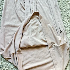 Maxi Dress Womens Small Tan Excellent Open‎ Back Criss Cross Tie Formal Evening thumbnail 6