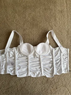 Reformation Linnea going out rush white summer sleeveless Knit Top size xs thumbnail 10