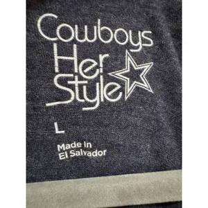 Dallas Cowboys Women's "Sonya" Tank Top - Size Large - Navy Blue Heather thumbnail 5