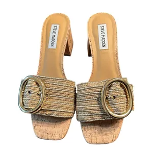 Steve Madden Brown Multi Slip on Block Heel Sandals(Size 8.5M) thumbnail 2