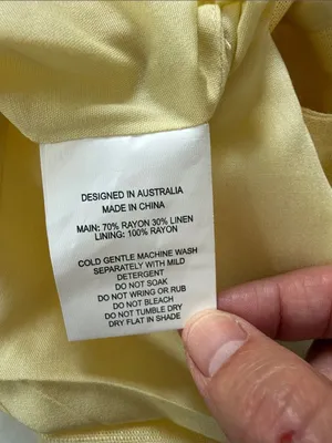 Sleeveless Yellow Mini Button-Front Dress thumbnail 6
