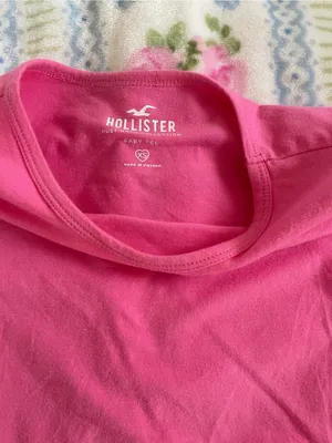 Hollister Hot Pink Crewneck Baby Tee thumbnail 2