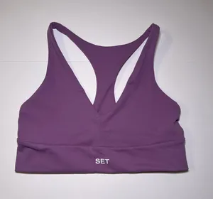 SET Active Purple Racerback Sports Bra size medium thumbnail 1