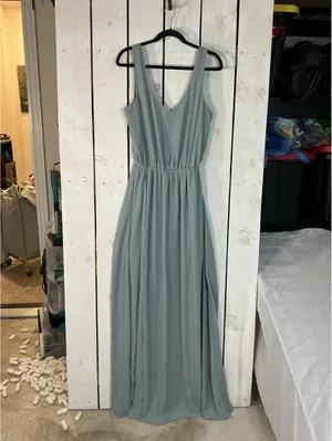 Show Me Your Mumu Sage Green Maxi Dress with Side Slit thumbnail 7