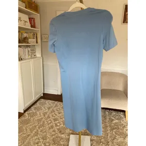 Puma Blue Floral Logo Knee Length T Shirt Dress Casual Sporty Summer Athleisure thumbnail 3