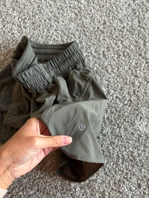 Lululemon Track That High-Rise Lined Short 5" Light Olive Green Color Size 4 thumbnail 4