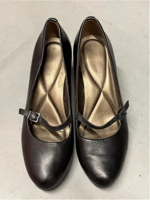 Easy Spirit Black Gold Mary Jane Heels Size 7W thumbnail 1