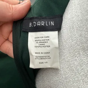B. Darlin Forest Green Strapless Corset Bodice Skater Dress 4XGY330 Size 1/2‎ thumbnail 5