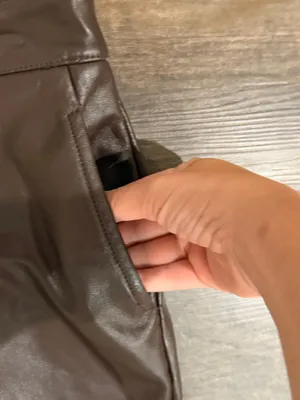 Rachel Zoe Chocolate Brown Faux Leather Pants thumbnail 5