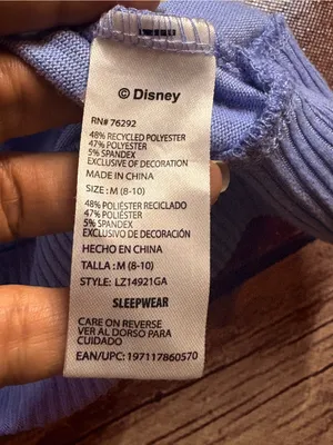 Disney Women’s Lavender Lilo & Stitch Graphic Sleep Lounger Size M thumbnail 8