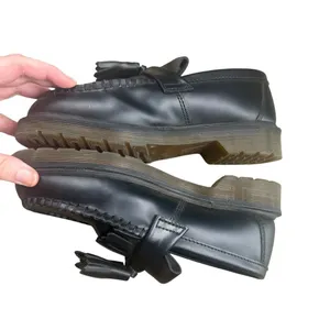 Dr. Marten Adrian Quad Black Platform Chunky Leather Tassle Loafer Women’s 5 Doc thumbnail 8