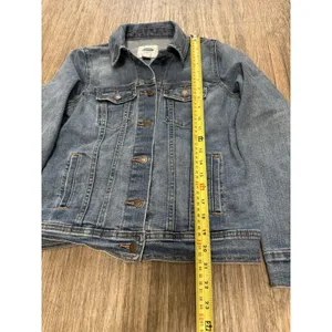 Old Navy Jean Jacket Womens Size Small‎ Blue Denim Button VTG Y2K thumbnail 4