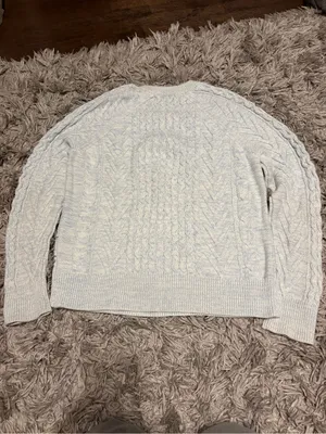 GAP Light Blue Cable Knit Sweater thumbnail 3