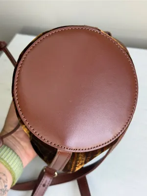 SEZANE VELVET MINI FARROW Brown Velvet Crossbody Bag Sold Out thumbnail 11