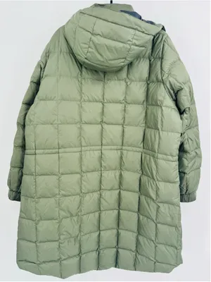 Eddie Bauer Altamira Down Parka 2X Green Quilted Hooded Long Coat thumbnail 4