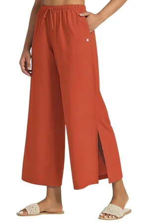Willit Wide Leg Pants‎ Womens S Red Orange Pull On Loose Beach Resort UPF 50+ thumbnail 1