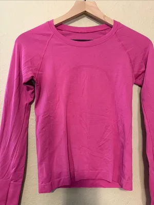 Lululemon swiftly top size 4 bright pink thumbnail 2