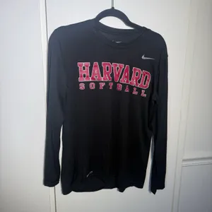 The Nike Tee Harvard Softball Long Sleeve Black Dri Fit Shirt Women's Small thumbnail 2