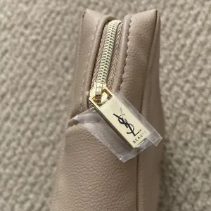 NEW Yves Saint Laurent YSL Beauté Tan Cosmetic Pouch Beauty Bag Travel thumbnail 3
