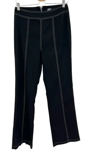 Tiger‎ Mist Black Stitch Seam Flared Zip Back Pants Size Medium thumbnail 1