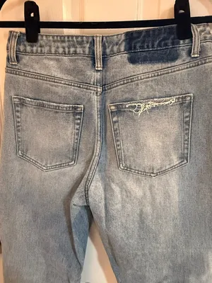 Flying Monkey 29 High Rise Straight Distressed Jean Denim thumbnail 6