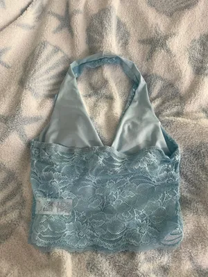 SheIn Blue mesh top thumbnail 2
