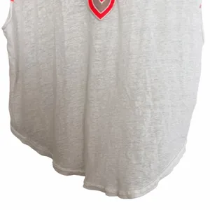 Free People Love Birds Tee Embroidered Lace-Back Muscle White Women's Size S/M thumbnail 7
