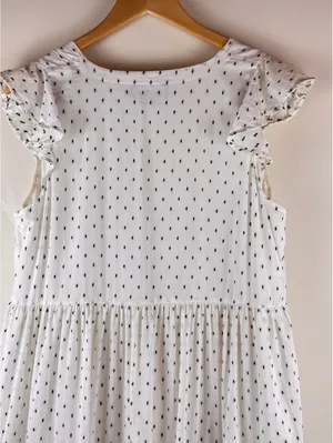 HATCH White Floral Embroidered Tiered Maternity Dress Size 1 Small thumbnail 10