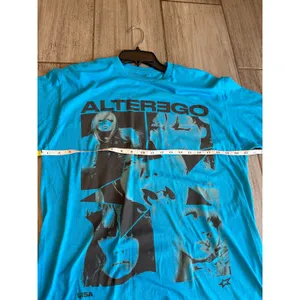 Hot Topic LISA Alter Ego Star Collage T-Shirt Blue Size Large thumbnail 5