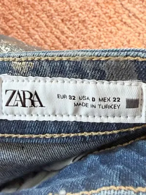 Zara Metallic Gold Coated Skinny Jeans Women Size 0 / EU 32 Blue Gold Stretch NW thumbnail 3