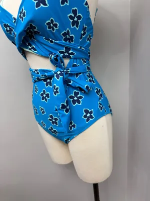 Aerie Blue Floral One Piece Swimsuit thumbnail 5