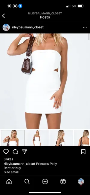Princess Polly Mini Dress White thumbnail 2