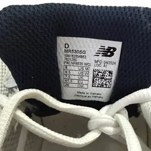 New Balance White and Gray Woman's Athletic RunningSneakers thumbnail 9