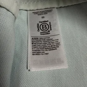 Athleta Blue White Ombre Canvas Tote Bag Large Cotton Shopper S/746931-00 thumbnail 4