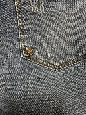 Kut from the Kloth Hannah Denim Distressed Frayed Hem Mini Jean Skirt 14 thumbnail 3