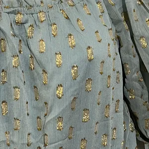 NWT Lulu’s Touch of Glam Dusty‎ Blue Dotted Off-the-Shoulder Mini Dress size L thumbnail 9
