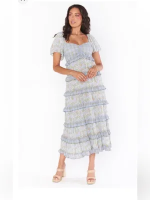 Show Me Your MuMu Colette Maxi Dress Primrose Print - size S thumbnail 2