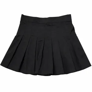 Mamba Jeans Black Pleated Mini Skirt Size L Juniors Zipper Repair Needed thumbnail 2