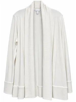 Beyond Yoga Soften Up Cardigan Women’s Small Off White Open Front Pockets Flawed thumbnail 1