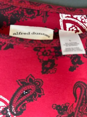 Women L Alfred Dunner 2pc Wool Cardigan Cotton Paisley Top Western Boho Set thumbnail 4