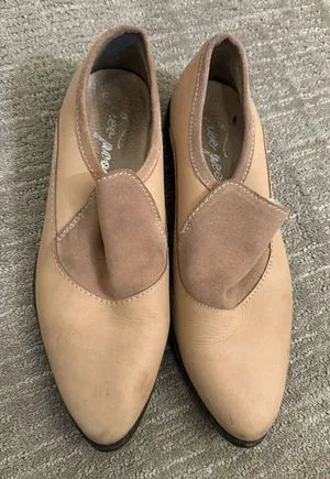 Free People Brady Slip On Leather Suede Tan Natural Loafers 41 Size 10 Used thumbnail 1
