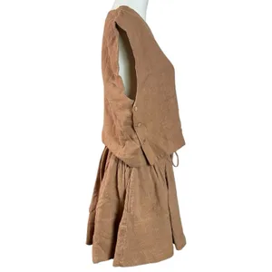 Free People Bohemian Beachy Neutral Skye Mini Skirt & Top Set Latte Small NWT thumbnail 8