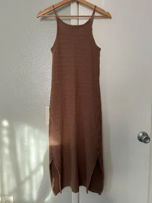 House of Harlow 1960 Midi Dress Knit Brown thumbnail 5