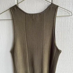 Torn by Ronny Kobo Lace Up Ribbed Knit Mini Dress‎ in Olive Green Size M thumbnail 8