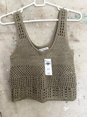 Abercrombie Open-Stitch Lurex Sweater Tank thumbnail 2