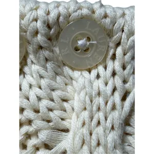 Lauren Ralph Lauren Cable Knit Shawl Collar Pullover Cream Sweater Womens| Large thumbnail 7
