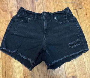 Black Aerie Jean Shorts Distressed thumbnail 1