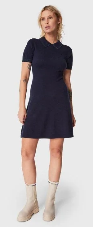 NWT Tommy Hilfiger Womens Size Small Cashmere Kiss Knit Polo Sweater Dress NEW thumbnail 1