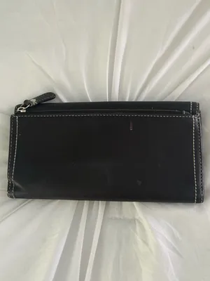 Y2K Coach Chelsea Black Leather Trifold Wallet thumbnail 2